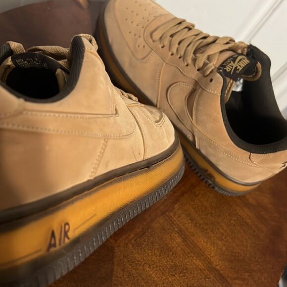 🔥🔥NIKE Air Force 1 B Wheat Mocha Tan - Men Sz 7 / Women 8.5 - PERFECT - Picture 11 of 12